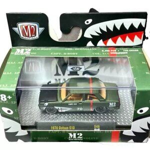 M2 Machines 1970 Datsun 510 Military Shark Mouth Series S46 22-42 NIP 2023